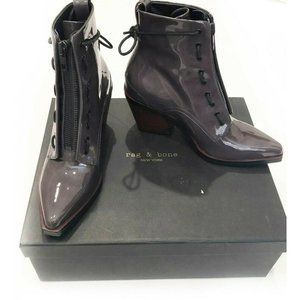 Rag & Bone Ryder Lace Up Ash Grey Boots Size 36 New